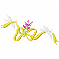 Ribbions And Bows Embroidery Design 6 Ribbions And Bows Embroidery Design 6